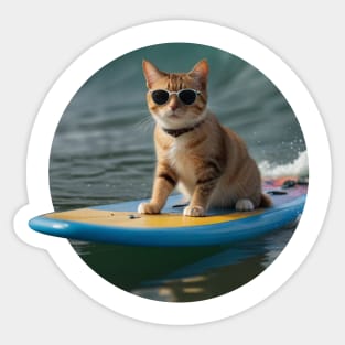 SURFER CAT Sticker